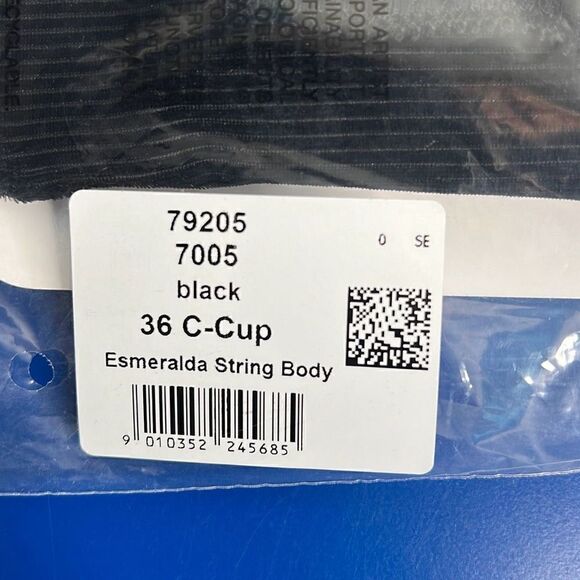 NWT Wolford Esmeralda String Body Black 6 C-cup - Picture 15 of 16